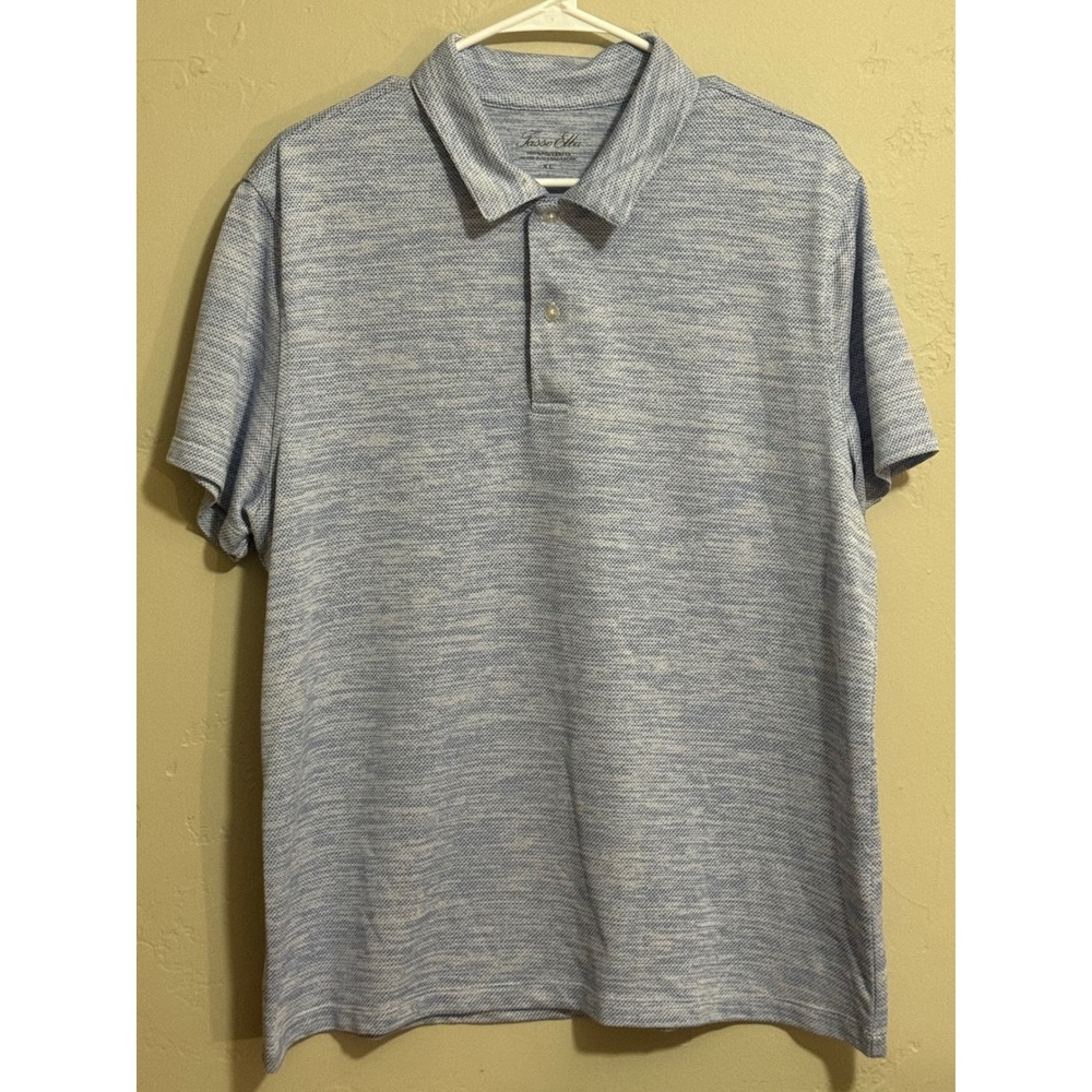 tasso elba polo shirt XL blue heathered performance golf mens macys